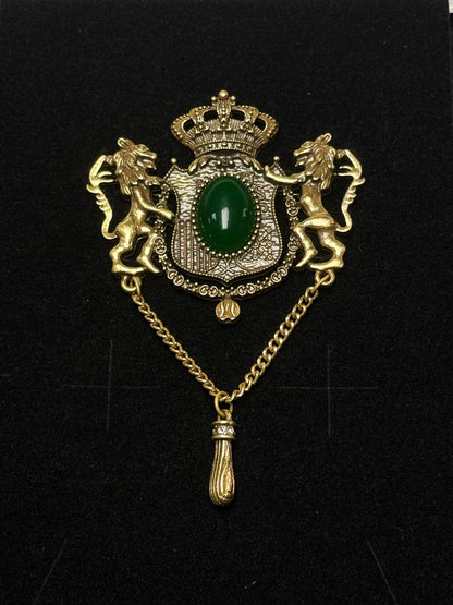 Vintage Heavy-Duty Gold-Plated French Court Style Tassel Brooch