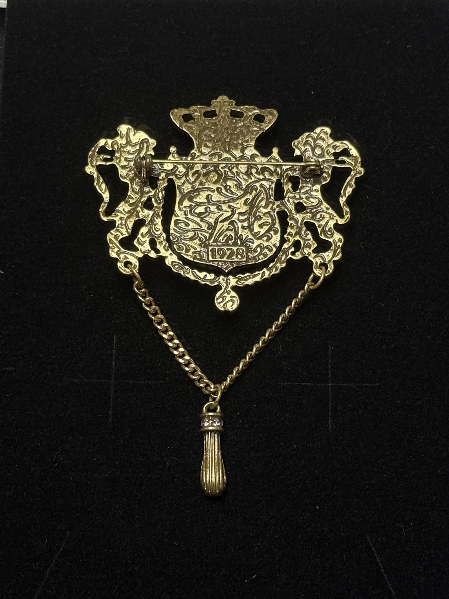 Vintage Heavy-Duty Gold-Plated French Court Style Tassel Brooch