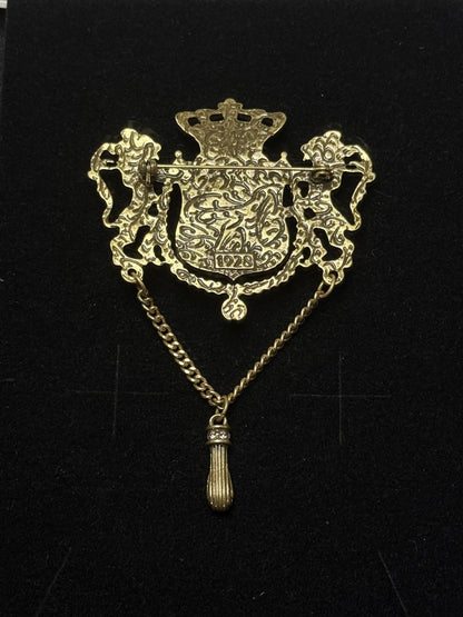 Vintage Heavy-Duty Gold-Plated French Court Style Tassel Brooch