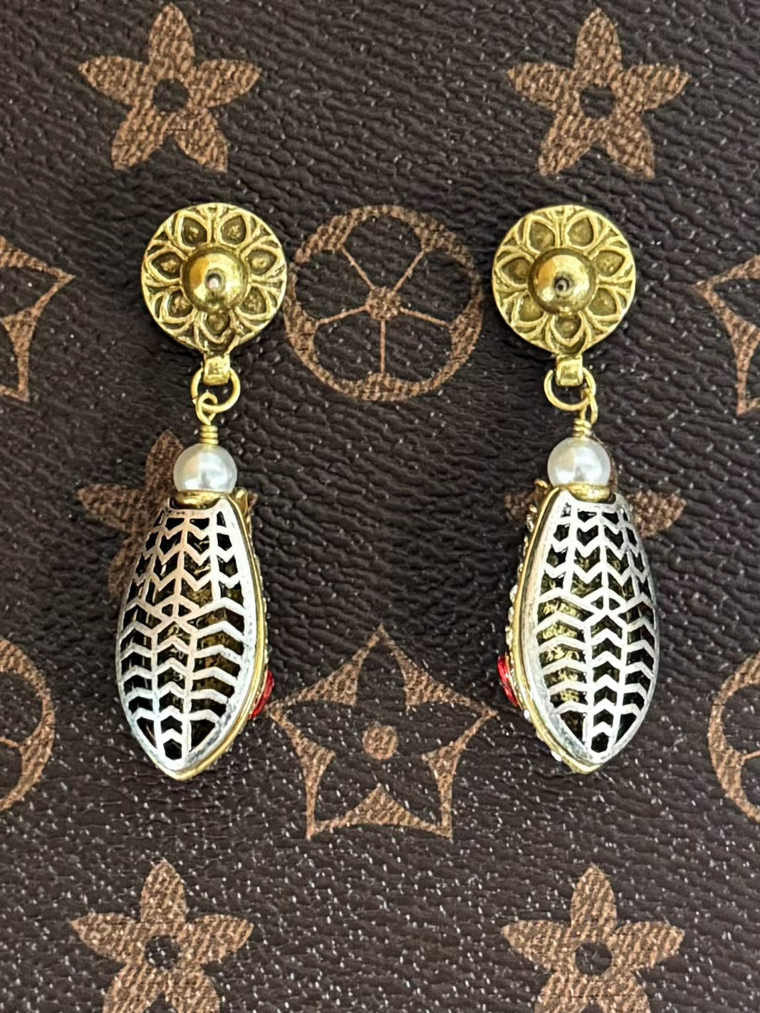 Bold Vintage Snake Head Drop Earrings – Gold-Plated Copper with Amethyst & Pavé Zircon Detailing