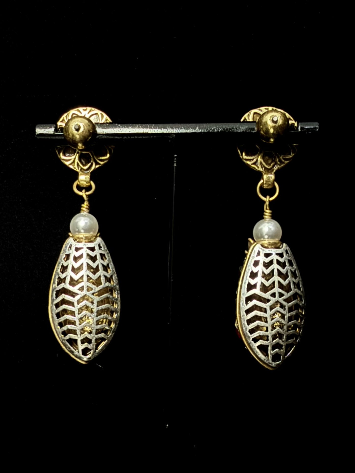 Bold Vintage Snake Head Drop Earrings – Gold-Plated Copper with Amethyst & Pavé Zircon Detailing