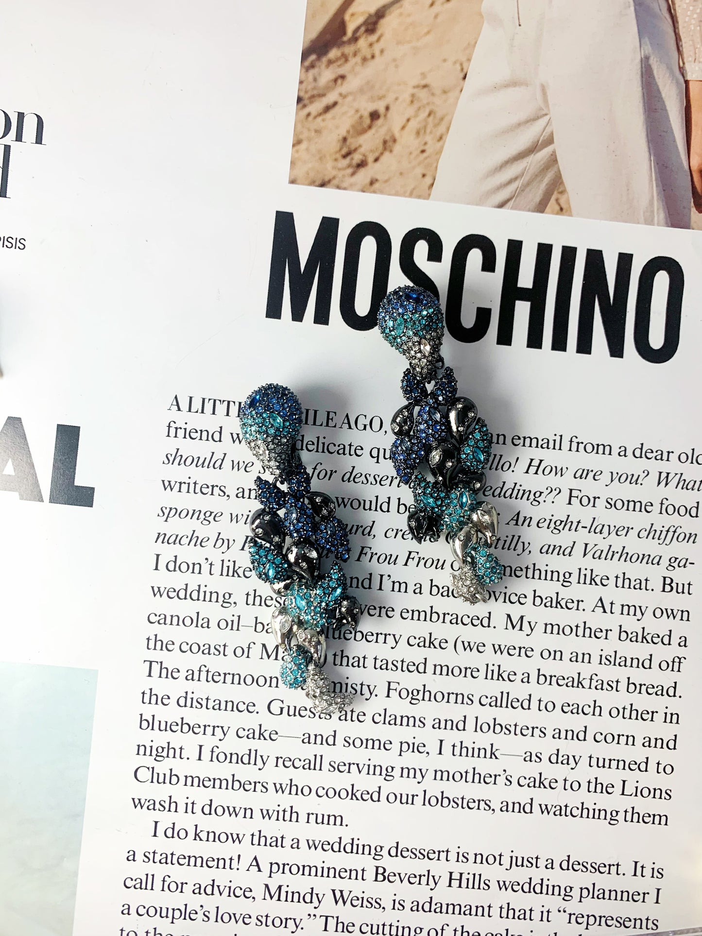 Avant-Garde Blue Zircon Floral Earrings: Artisan Luxury Design